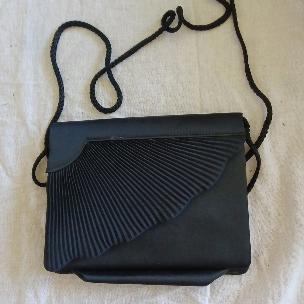 Pacific Connection Small black satin purse, 8x6